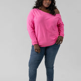 COTTON CASHMERE OFF-THE-SHOULDER plus-size - AMOUR781