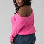 COTTON CASHMERE OFF-THE-SHOULDER plus-size - AMOUR781