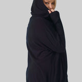 COTTON CASHMERE OVERSIZED ZIP HOODIE plus-size - AMOUR781