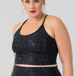 CROPPED METALLIC FOIL CAMI plus-size - AMOUR781