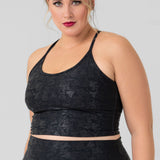 CROPPED METALLIC FOIL CAMI plus-size - AMOUR781