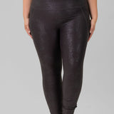 FOIL HIGH WAIST LEGGINGS WITH SIDE POCKETS plus-size - AMOUR781