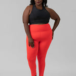 LASER-CUT AND BONDED ESSENTIAL FOLDOVER HIGH WAISTED LEGGINGS plus-size - AMOUR781