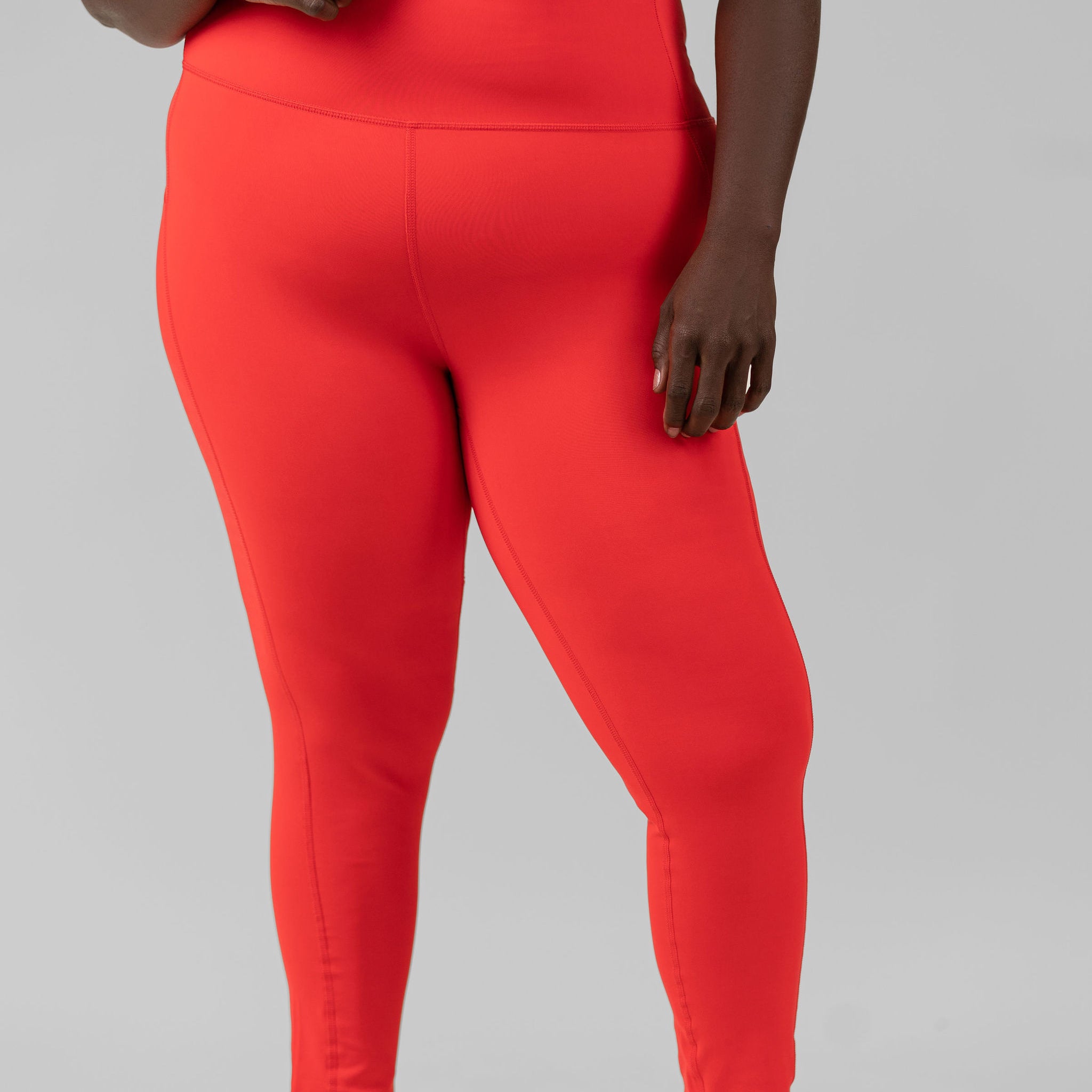 LASER-CUT AND BONDED ESSENTIAL FOLDOVER HIGH WAISTED LEGGINGS plus-size - AMOUR781