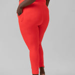 LASER-CUT AND BONDED ESSENTIAL FOLDOVER HIGH WAISTED LEGGINGS plus-size - AMOUR781