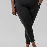 METALLIC SIDE STRIPED HIGHWAIST LEGGINGS plus-size - AMOUR781