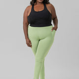 TAPERED BAND ESSENTIAL SOLID HIGH WAISTED LEGGING plus-size - AMOUR781