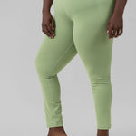 TAPERED BAND ESSENTIAL SOLID HIGH WAISTED LEGGING plus-size - AMOUR781