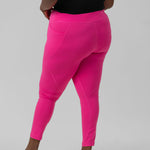 TAPERED BAND ESSENTIAL SOLID HIGH WAISTED LEGGING plus-size - AMOUR781