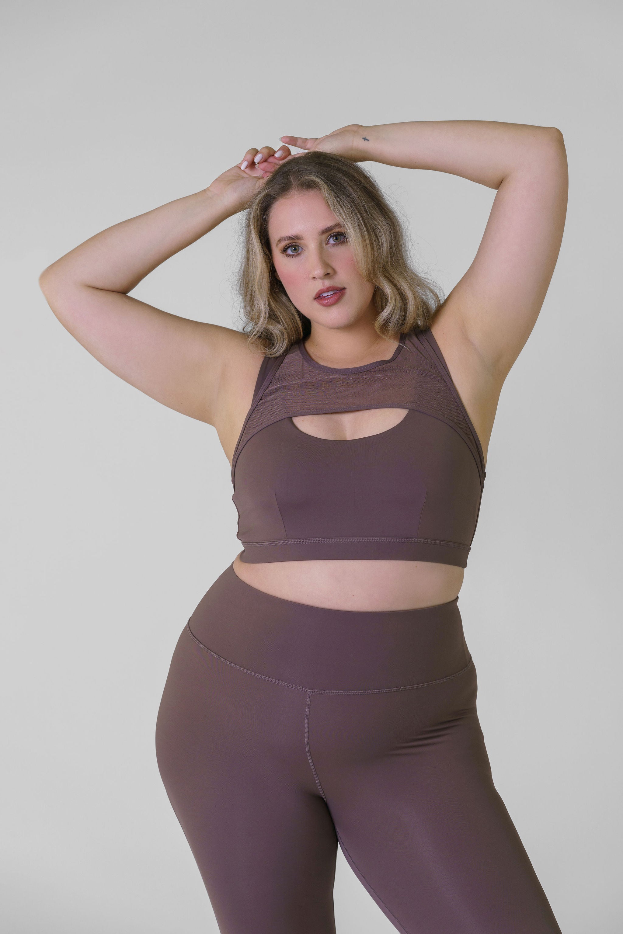 HARNESS MESH HYBRID RACERBACK plus-size - AMOUR781