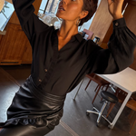 BLACK RUFFLE MILEY SHIRT plus-size - AMOUR781