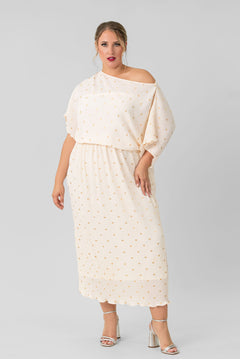 CREAM TILLY DRESS plus-size - AMOUR781