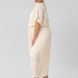 CREAM TILLY DRESS plus-size - AMOUR781