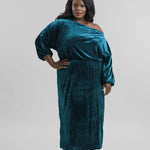 EMERALD VELVET TILLY DRESS plus-size - AMOUR781