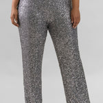 GUNMETAL SEQUIN FREDDIE TROUSERS plus-size - AMOUR781