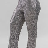 GUNMETAL SEQUIN FREDDIE TROUSERS plus-size - AMOUR781