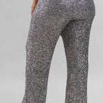 GUNMETAL SEQUIN FREDDIE TROUSERS plus-size - AMOUR781