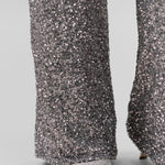 GUNMETAL SEQUIN FREDDIE TROUSERS plus-size - AMOUR781