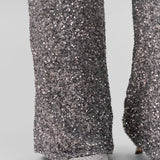 GUNMETAL SEQUIN FREDDIE TROUSERS plus-size - AMOUR781