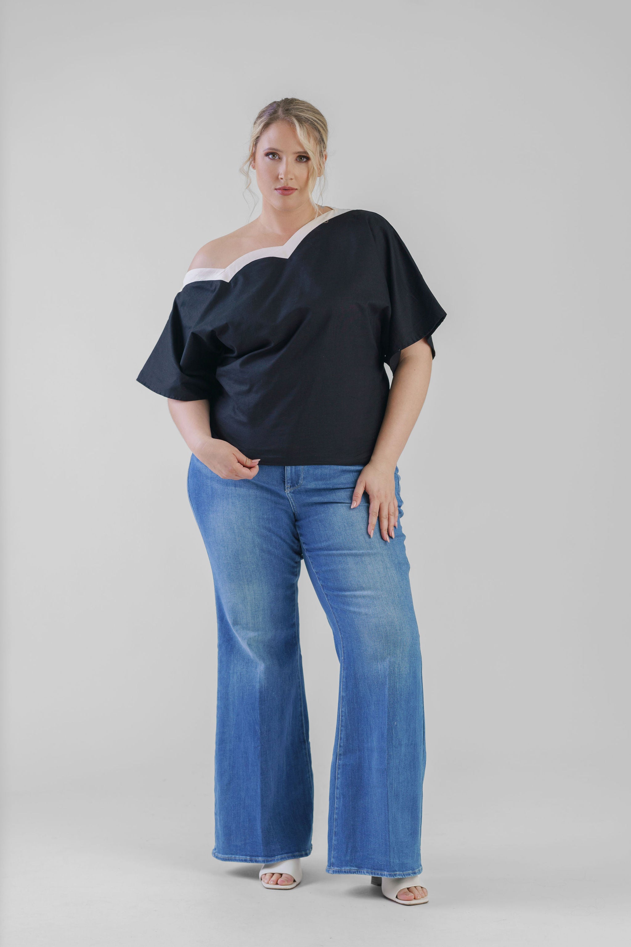 MONO SCALLOP TILLY TOP plus-size - AMOUR781