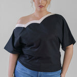 MONO SCALLOP TILLY TOP plus-size - AMOUR781