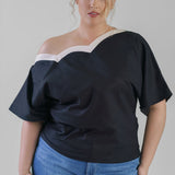 MONO SCALLOP TILLY TOP plus-size - AMOUR781