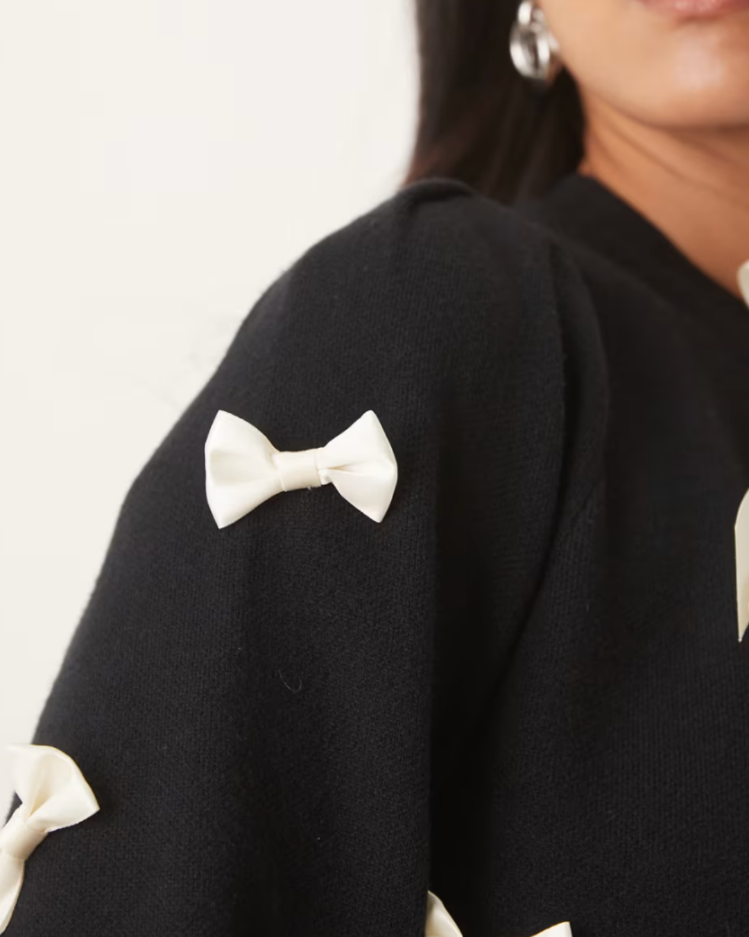 SOPHIA BOW CARDIGAN plus-size - AMOUR781
