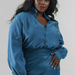 TEAL MILEY SHIRT plus-size - AMOUR781