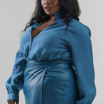 TEAL MILEY SHIRT plus-size - AMOUR781