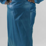 TEAL VEGAN LEATHER JASPRE SKIRT plus-size - AMOUR781