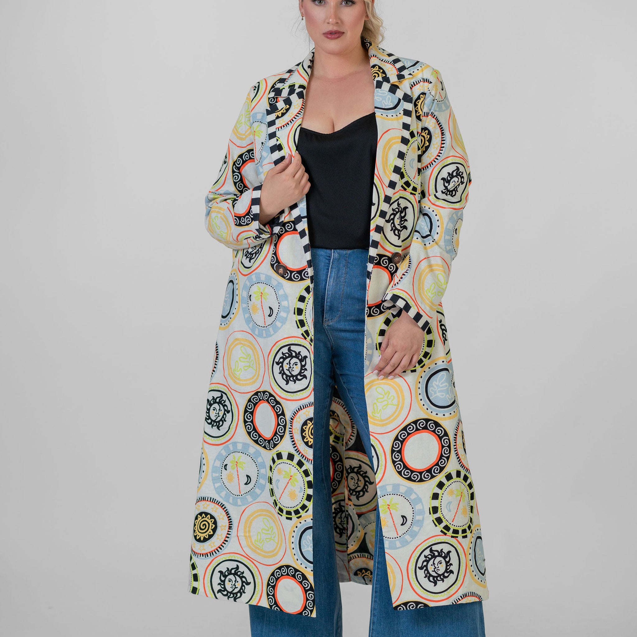 MOSAIC PLATE 55 JACKET plus-size - AMOUR781