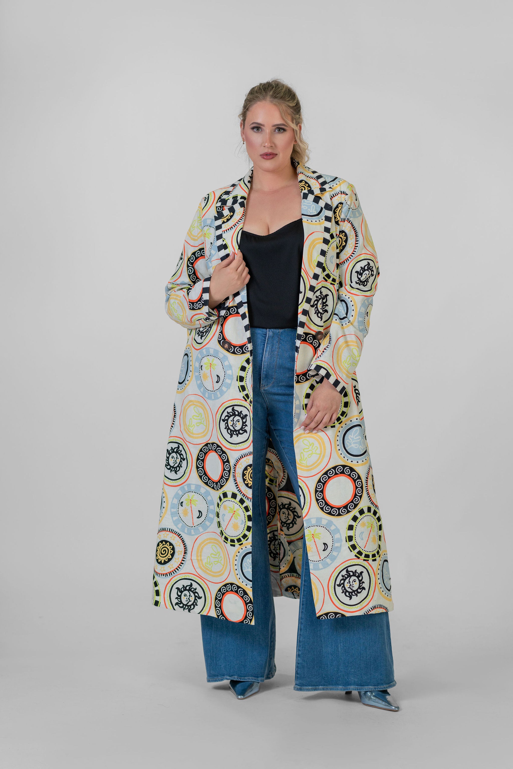 MOSAIC PLATE 55 JACKET plus-size - AMOUR781