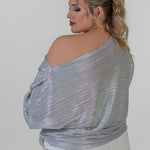 SILVER PLISSE TILLY TOP - AMOUR781