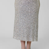 SILVER SEQUIN DORRIS SKIRT plus-size - AMOUR781