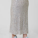 SILVER SEQUIN DORRIS SKIRT plus-size - AMOUR781