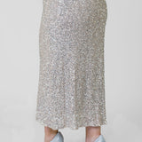 SILVER SEQUIN DORRIS SKIRT plus-size - AMOUR781