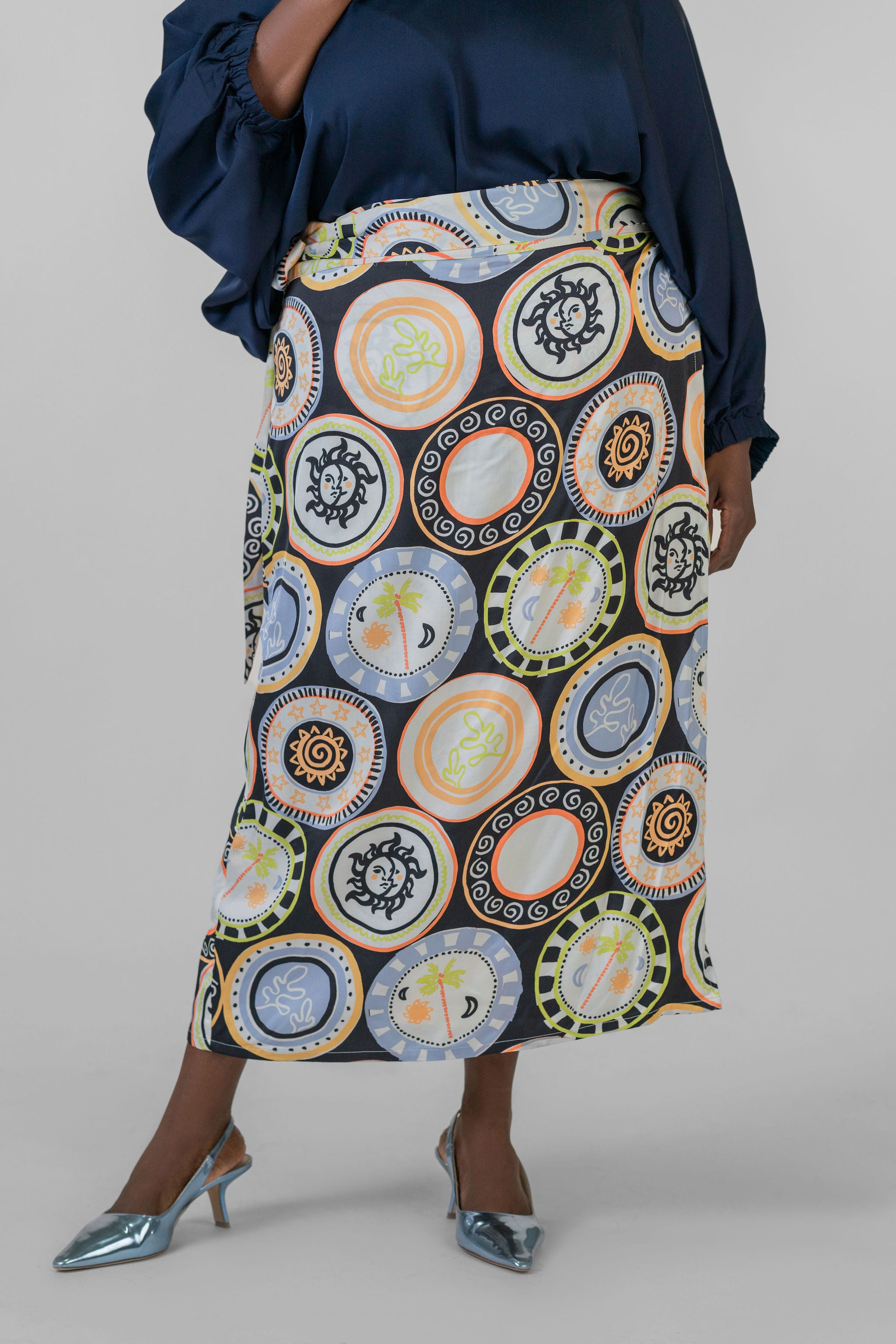 MONO MOSAIC JASPRE WRAP SKIRT plus-size - AMOUR781
