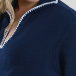 BLANKET STITCH GETAWAY SWEATER plus-size - AMOUR781