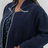 COOL NIGHTS REVERSIBLE KNIT JACKET plus-size - AMOUR781