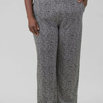 ETCHED TWEED WIDE LEG ANKLE PANT plus-size - AMOUR781