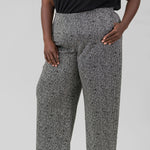 ETCHED TWEED WIDE LEG ANKLE PANT plus-size - AMOUR781