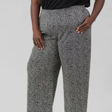 ETCHED TWEED WIDE LEG ANKLE PANT plus-size - AMOUR781