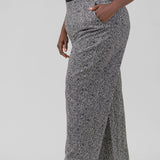 ETCHED TWEED WIDE LEG ANKLE PANT plus-size - AMOUR781