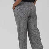 ETCHED TWEED WIDE LEG ANKLE PANT plus-size - AMOUR781