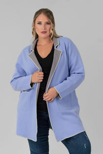COOL NIGHTS REVERSIBLE KNIT JACKET plus-size - AMOUR781