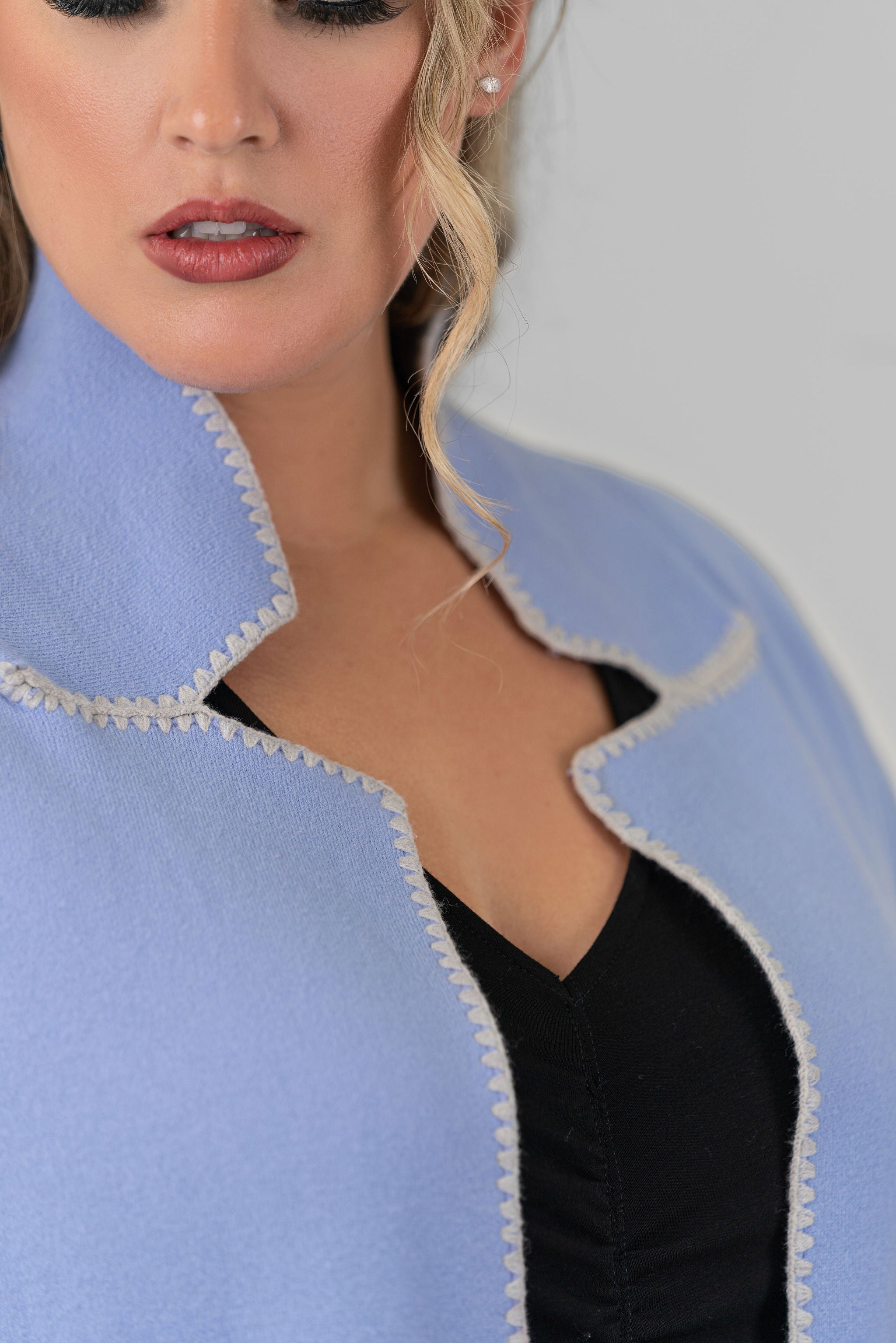 COOL NIGHTS REVERSIBLE KNIT JACKET plus-size - AMOUR781