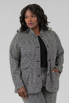 ETCHED TWEED JACKET plus-size - AMOUR781