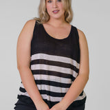 FEATHERWEIGHT STRIPED TANK plus-size - AMOUR781