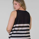 FEATHERWEIGHT STRIPED TANK plus-size - AMOUR781