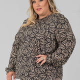 LACEY LEAVES TOP plus-size - AMOUR781